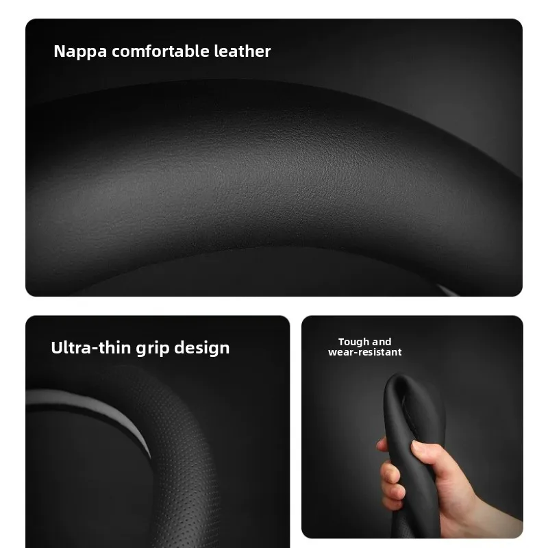 Leather Car Steering Wheel Cover For BYD Song Plus DM-I Atto3 Dolphin Sealion 7 5 Seal U Dmi 2025 2026 Car Interior Accessories - view 5