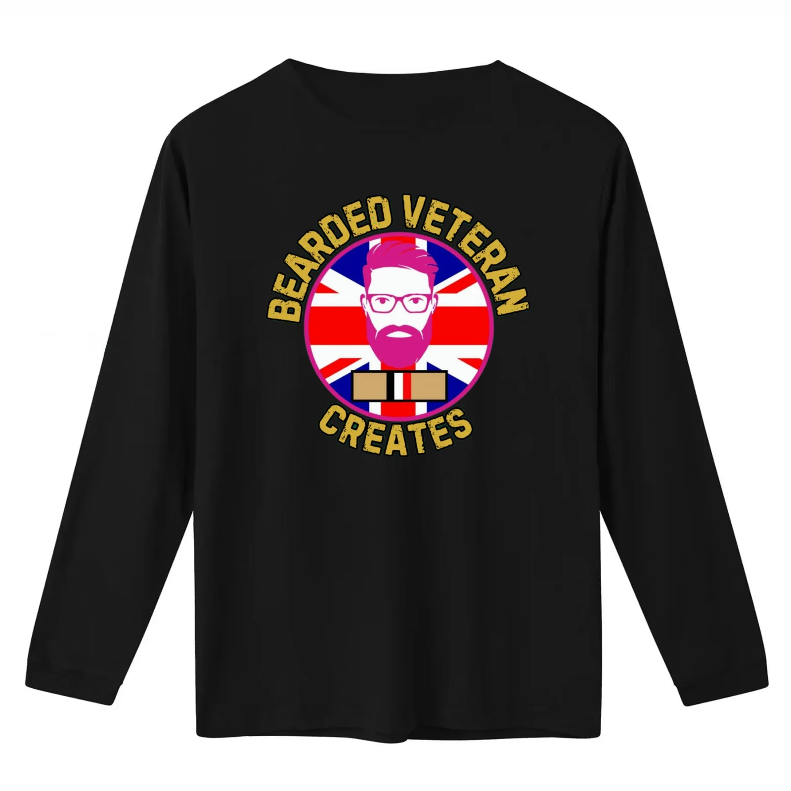 Bearded Veteran Creates logo T-Shirt Summer Casual Cotton Tee Oversized Streetwear Tops Vintage Graphic Print 100% Cotton