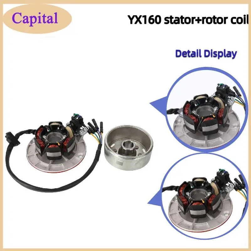 For YinXiang YX 1P60FMJ 160FMK 150cc 160cc Horizontal Engine Motorcycle 12V AC Ignition Magneto Stator Flywheel Kit