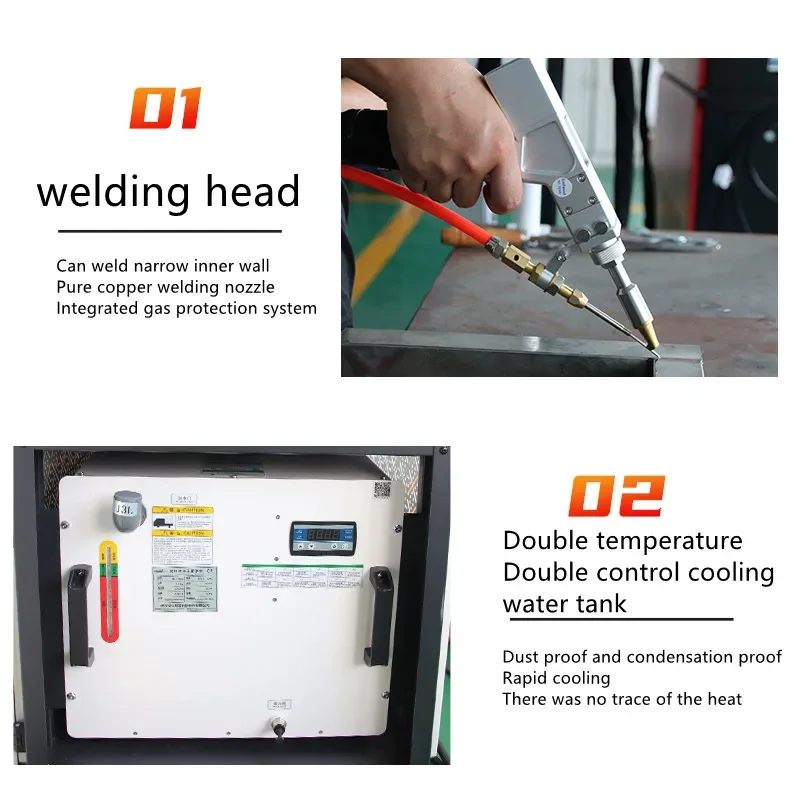 CE Certificated 1500W 2000W Auto Parts Hand Held Fiber Welding Machine with Wobble Head