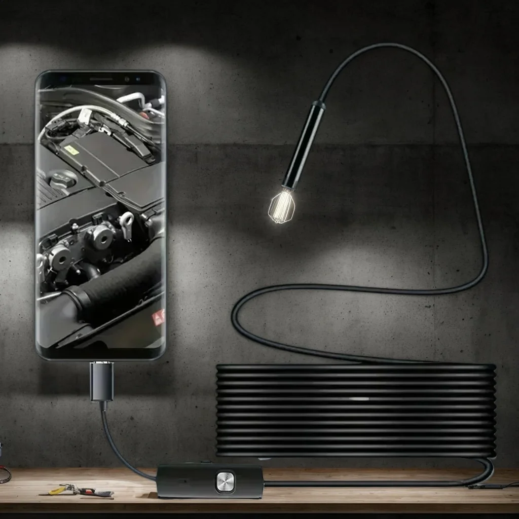 

Новый USB-эндоскоп 8 мм 1080P HD-8 светодиодов 1/2/5 м, гибкий кабель, водонепроницаемый инспекционный бороскоп для ПК на базе Android