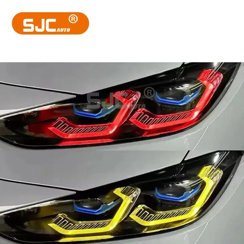 SJC For  G80 M3 G82 G83 M4 Headlight Module Headlamp DRL Module Car Accessories Daytime Running Light Red Blue Green