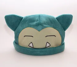 Pokemon Snorlax Pikachu Plush Cap Kawaii Cartoon Hat Plush Soft Stuffed Doll Children Birthday Gifts