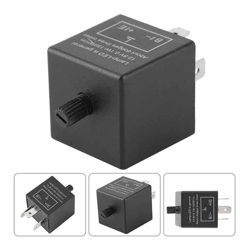 Afbeelding 4: Prominente 1 Stuk Universele 12 V 3 Pin CF14 Motorfiets LED Flasher Blinker Relais Zwart Plastic Motorfiets Schakelaar