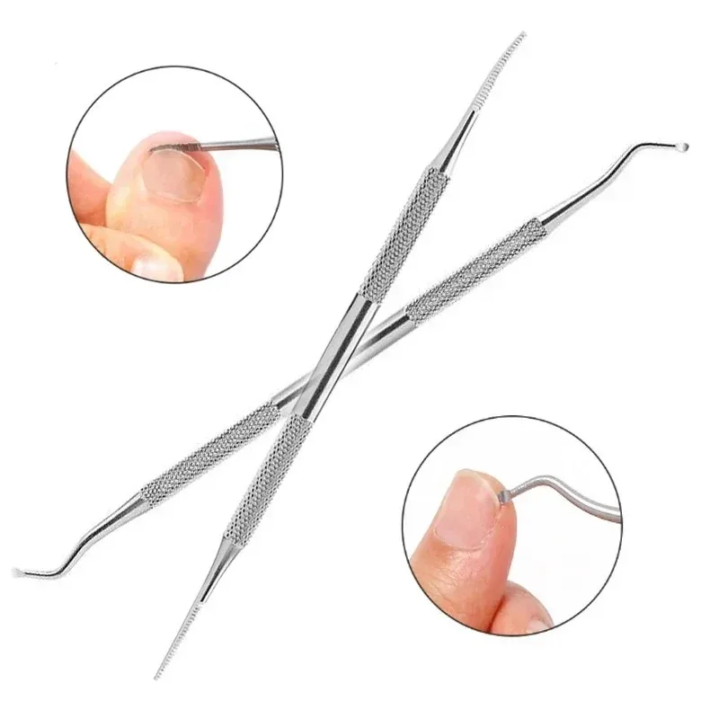 

1Pcs Ingrown Toe Nail Lifter Double Head Paronychia Pedicure Tool Foot Nail Dirt Cleaning Stainless Steel Manicure Tool