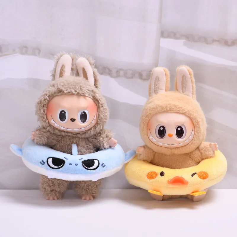 

Adorable Shark Chicken Swim Ring Pendant Labubu Doll Accessory Summer Toy For Children's Clothing Replacement Hanging Ornament