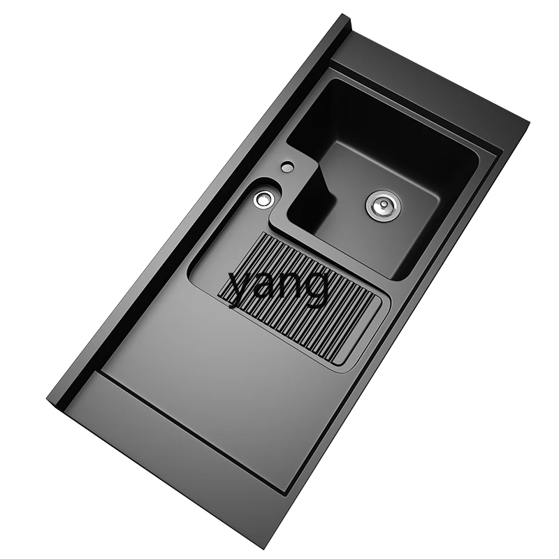 

LTT balcony laundry basin with rubbing board washing machine countertop wash basin quartz stone integrated sink