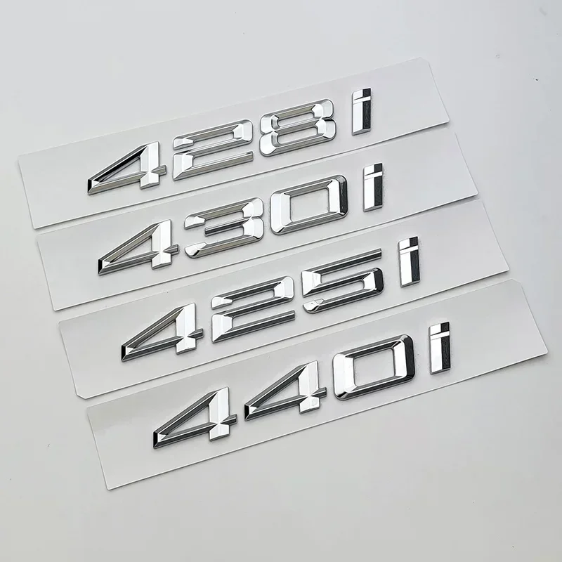 

Chrome Letters 416i 418i 420i 425i 428i 430i 440i Top ABS Emblem for Car Styling Fender Trunk Nameplate Logo Sticker Accessories