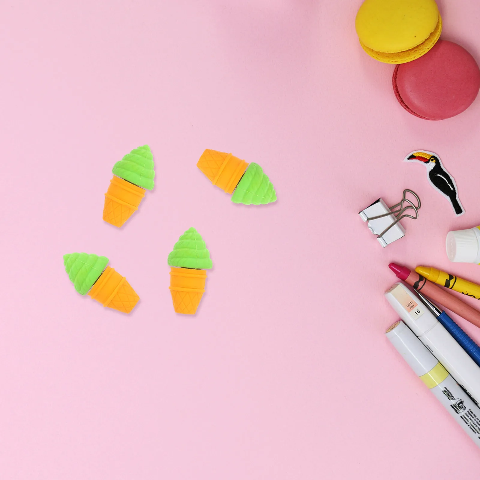 

30Pcs Ice Cream Erasers for Kids Cute Mini Food Shaped Erasers for School Supplies Tpr Material Longlasting Decorative