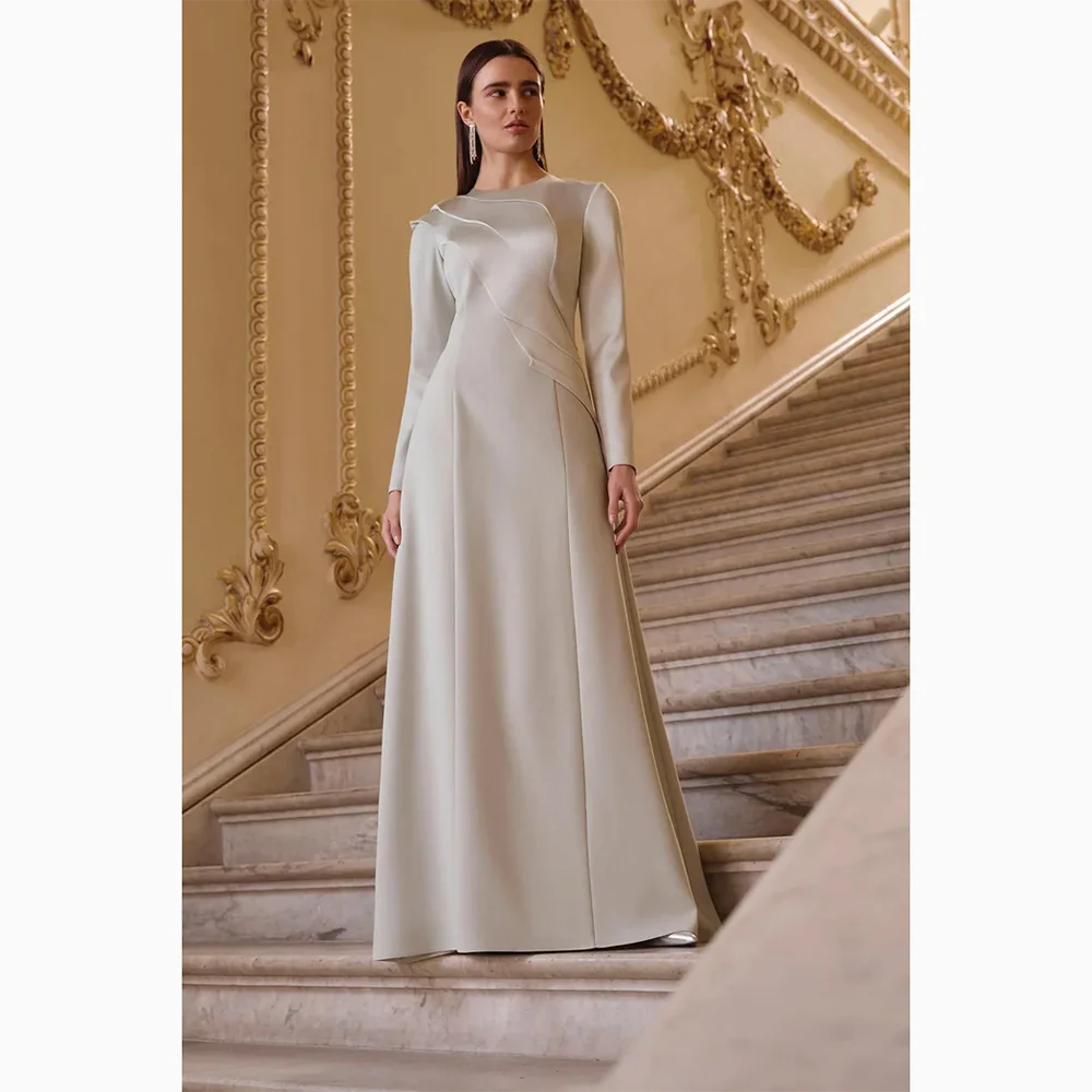 Customized  O-neck Evenning Dresses Elegant Formal Occasion Prom Gowns Straight Floor Lenght  Evenning Dress Customizd 2026