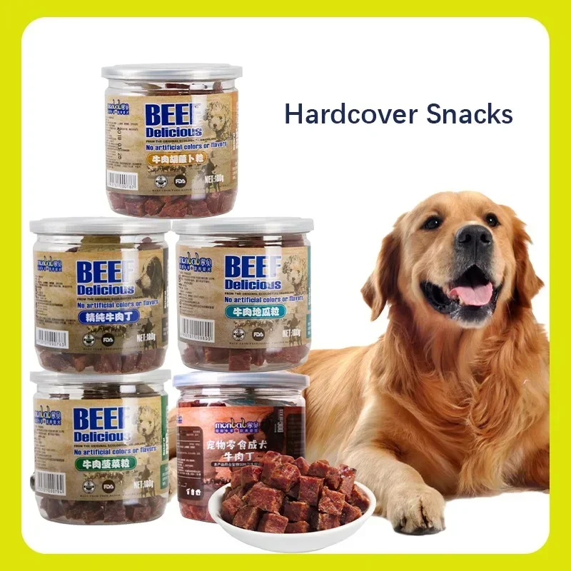 Pet Dog Snacks Food Beef Cubes Vegetables Calcium Supplements Meat Dried Dog Training Rewards Snacks Nutritious Delicious Food