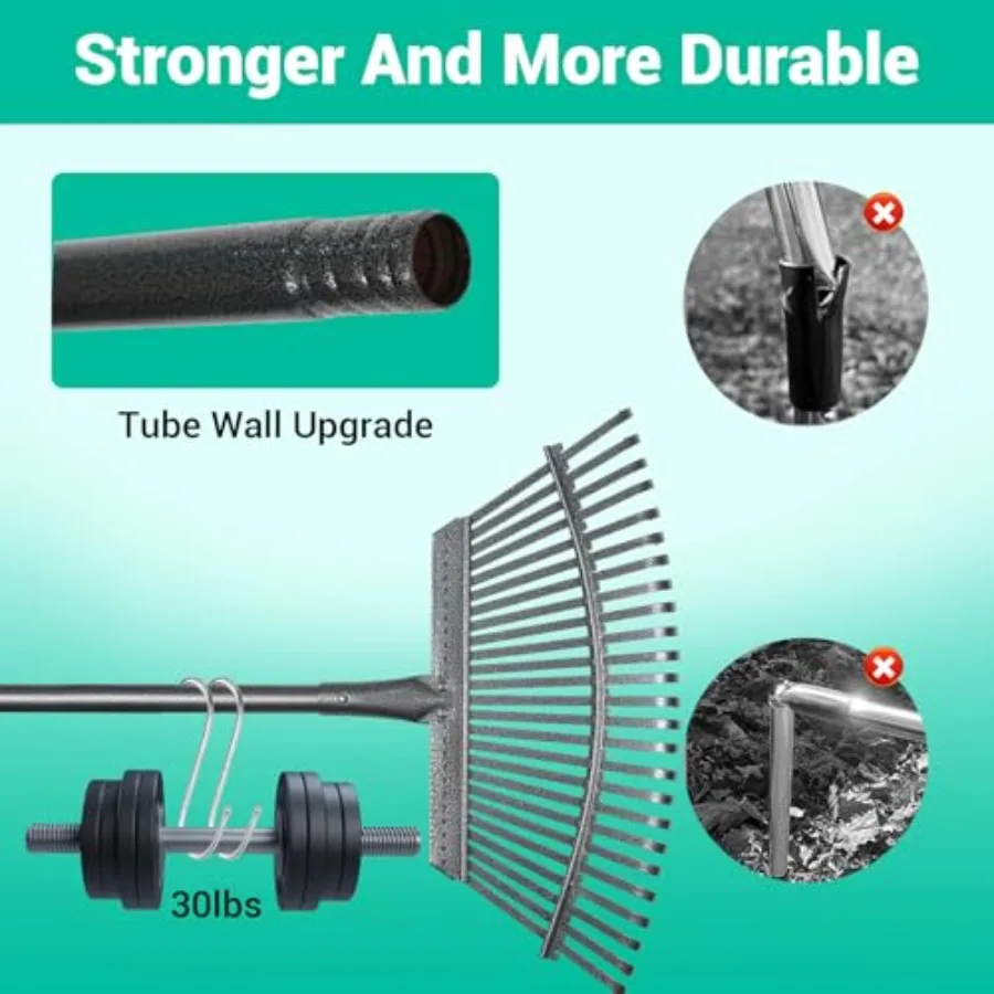 Adjustable Garden Rake for Leaves 36-73