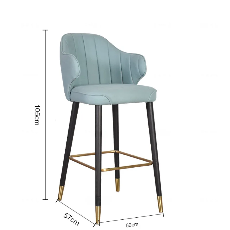 

Modern minimalist bar Solid wood Nordic bar Reception Island Designer bar Restaurant high chair