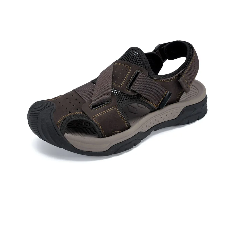 Summer Men's Sandals Lightweight Comforthable Casual Shoes Non-slip Outdoor Beach Walking Sandals Fashion Travel Driving Shoes