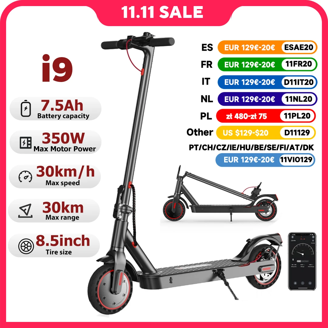 iScooter i9 elektromos roller 350W 8,5 hüvelyk