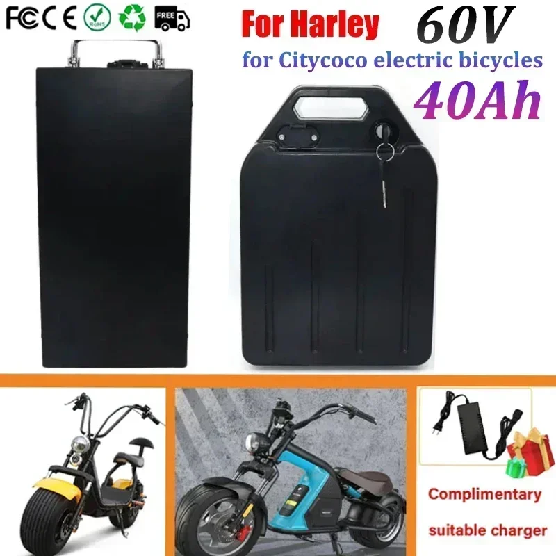 

60V 40Ah Electric Motorcycle Lithium Battery Pack 18650 CELL 300-1000W Suitable for Citycoco Electric Bicycles and Motorcycles