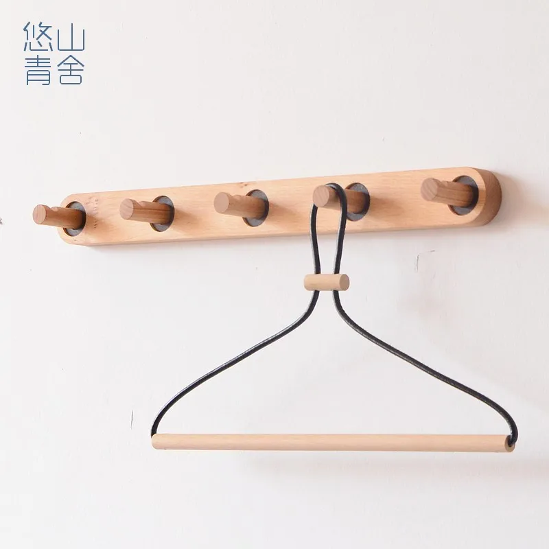 Black Walnut Hanging Clothes Hooks Behind The Door Without Punching Creative Row Hooks Entryway Wall Entry Hanger