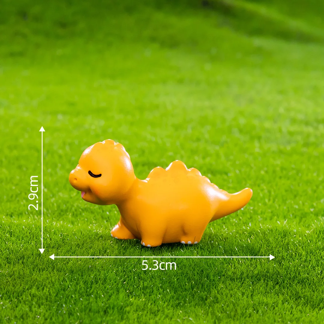 Kawaii Resin Cartoon Dinosuar Figures Crafts Wholesale Resins Diy Home Decor Miniature Fairy Garden Dollhouse Accessories