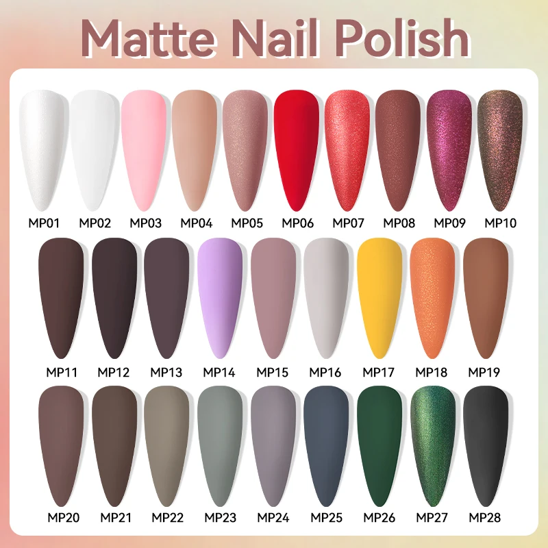 LILYCUTE 7ml Matte Nail Polish Colorful Velvet Effect Pearl Shell Nail Art DIY Decoration No Need of Lamp to Cure