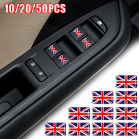 10/20/50PCS Epoxy UK United Kingdom Flag Sticker Car Interior Decoration Decal for Ford Jaguar XE XF XJ Land Rover Evoque Badge