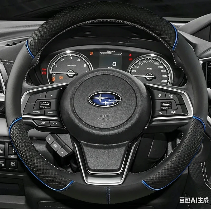 For Subaru STI Brz Wrx Xv Ascent Forester Outback Impreza Legacy Car Suede 3D Coining Logo Antislip Leather Steering Wheel Cover - view 2