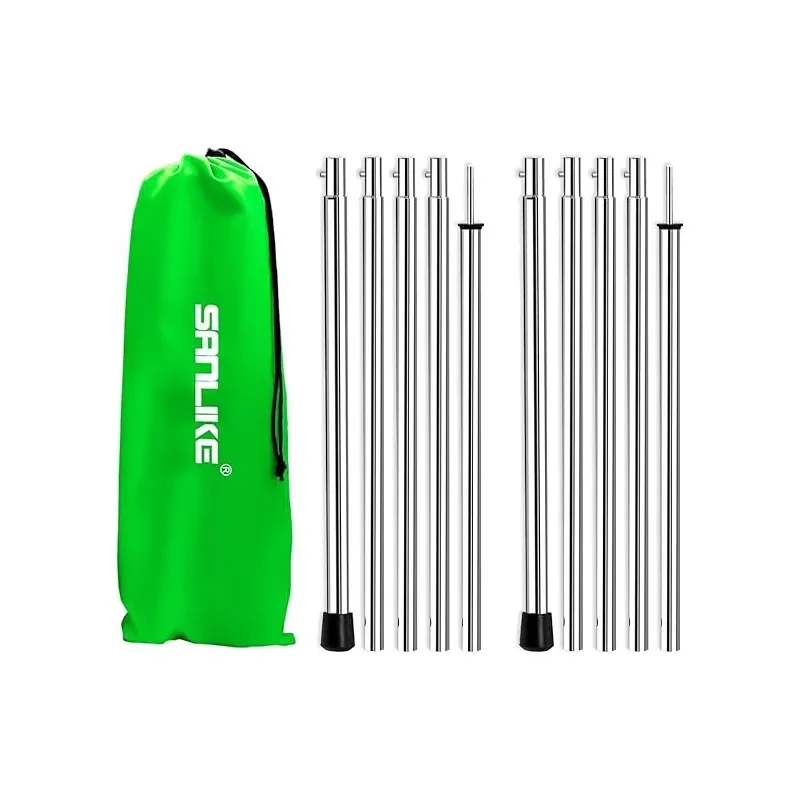 

SANLIKE 2 sets Tent poles Waterproof adjustable tent poles Easy to assemble Awning poles for camping tents Outdoor accessories