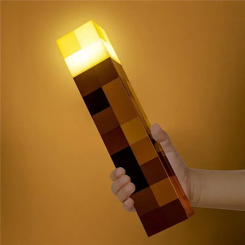 led brownstone torch night light game creativity toy lamp recarregavel bedside decor presentes para criancas 01