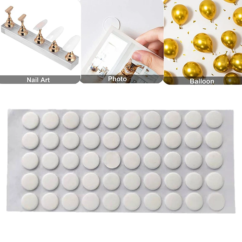 つけ爪用両面粘着テープ,ディスプレイスタンドツール,マニキュア粘着ストリップ,トレースレスで透明,50個