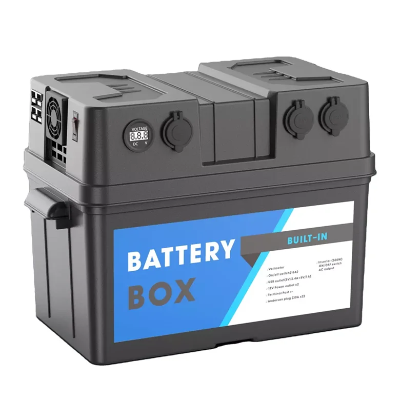 Camping 300W Inverter 220V Battery Box Outdoor Car Waterproof 12V Portable Battery Box