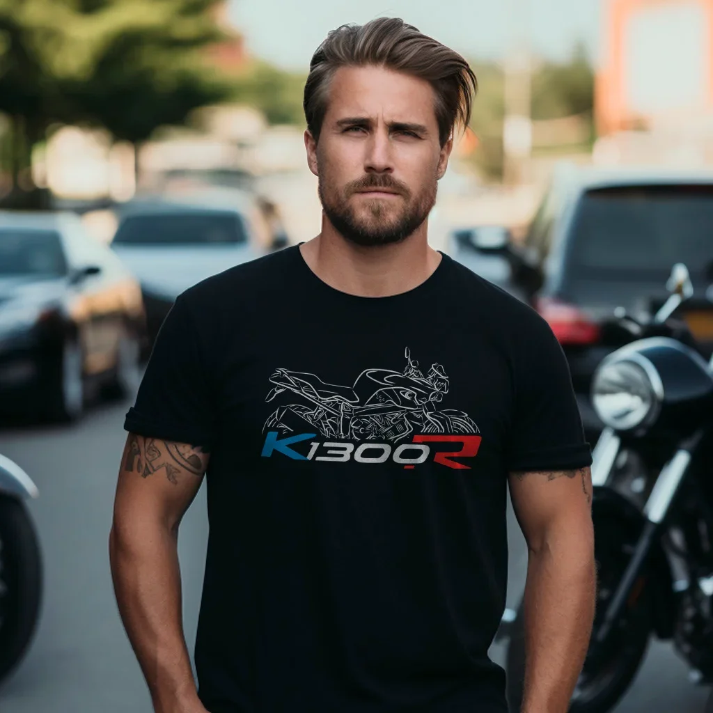 Retro German K1300R Motorcycle T-Shirt 100% Cotton O-Neck Short Sleeve Summer Casual Mens Tee Shirt Rider Streetwear