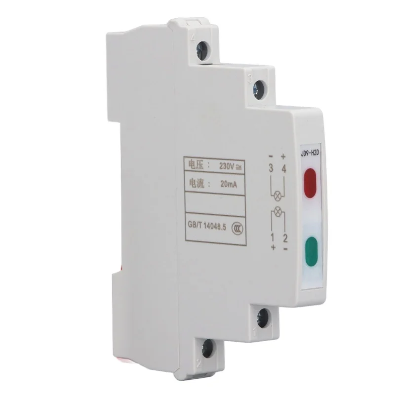 LED Rail Indicator IP20 Waterproof Miniature Rail Mount LED Indicator For Power Distribution Boxes AC DC 230V
