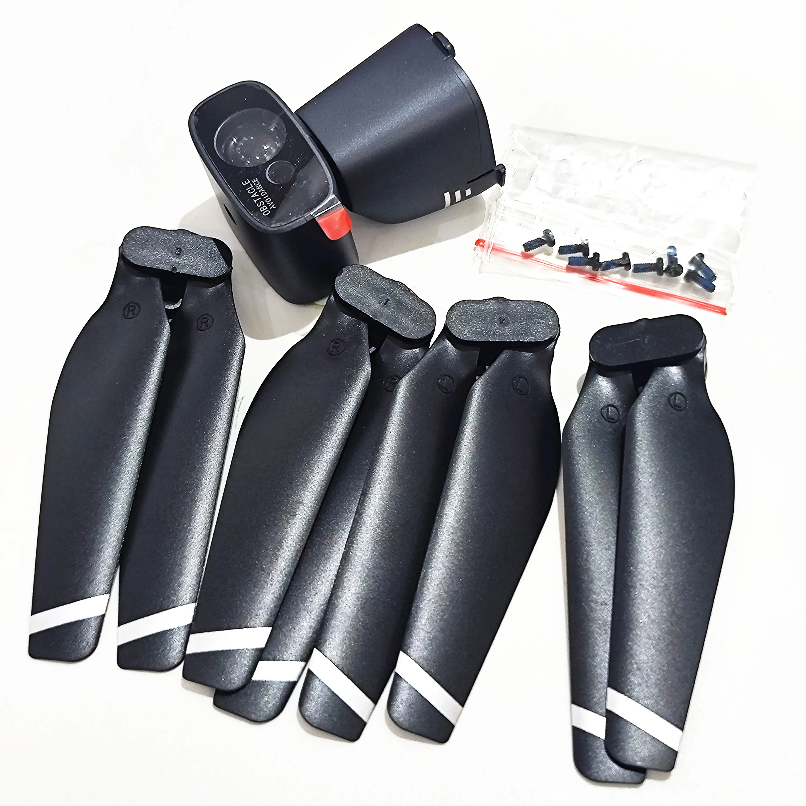 Original KF102 Drone Obstacle Avoidance Head + CW CCW Propeller Foling Blades 8PCS for KF102PROMAX JJRC X19 Brushless Quadcopter