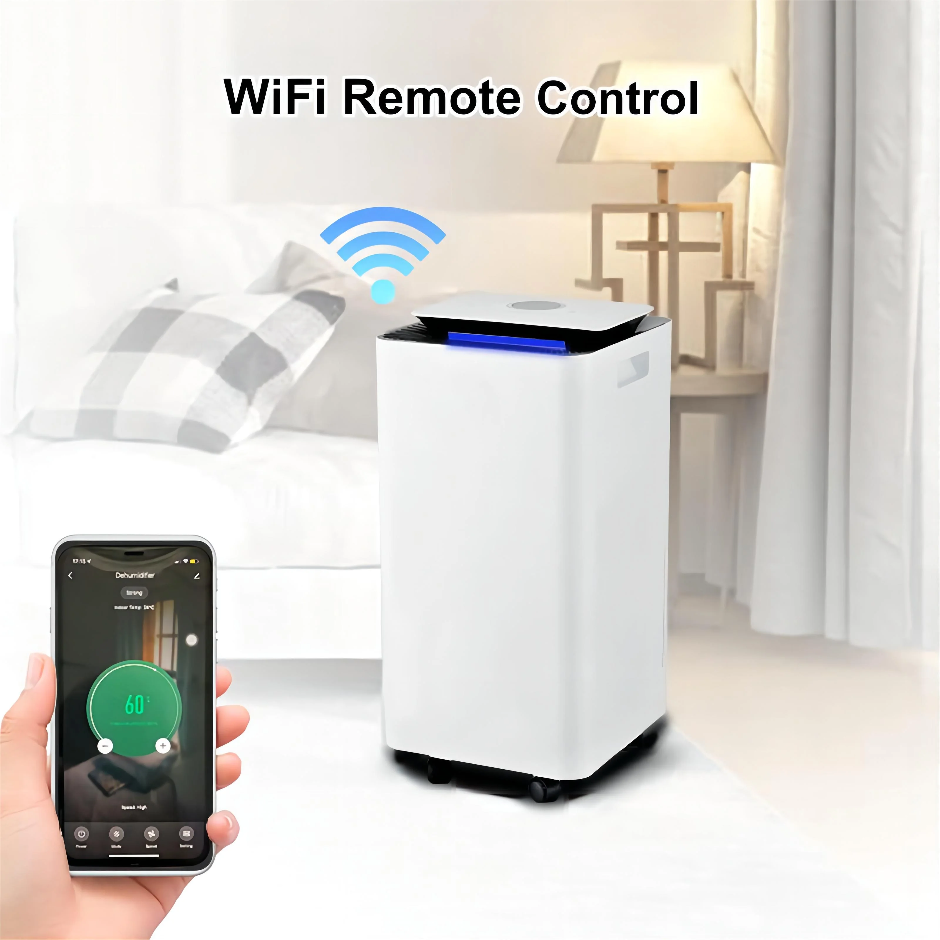 10L/12L/dia Compressor Mini Casa Portátil Móvel Tuya Desumidificador de Ar Inteligente com WiFI