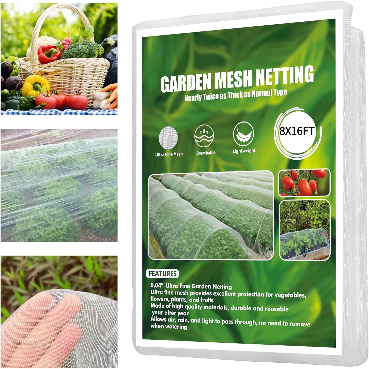 1 Pack, 78.74X196.85inch Garden Vegetable Insect Anti Bird Net Vegetable Protection Fine Mesh Mosquito Netting Crop For Fruit