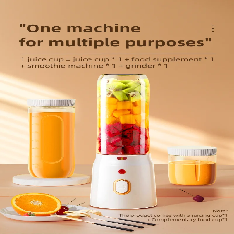 

Portable USB Juicer with Rechargeable Battery - Quiet, BPA-Free, Compact Design for Smoothies, Shakes & Fresh Juices - Travel, O