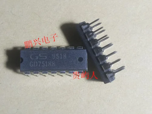 Free shipping  GD75188 IC  DIP-14   10PCS