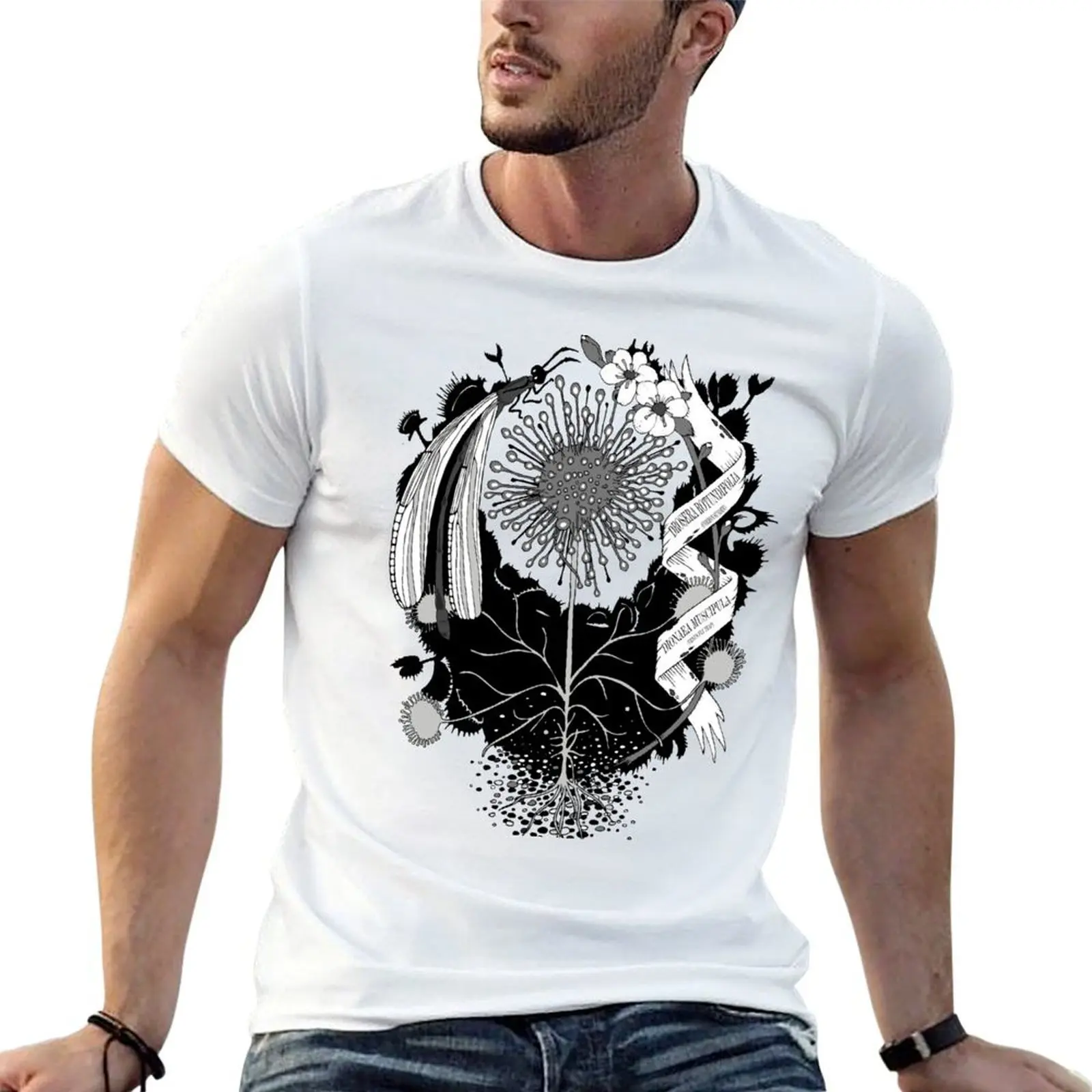 Common Sundew and Venus Fly Trap T-Shirt t shirt man cotton men t shirt cotton 100% anime t shirts oversize T-shirt