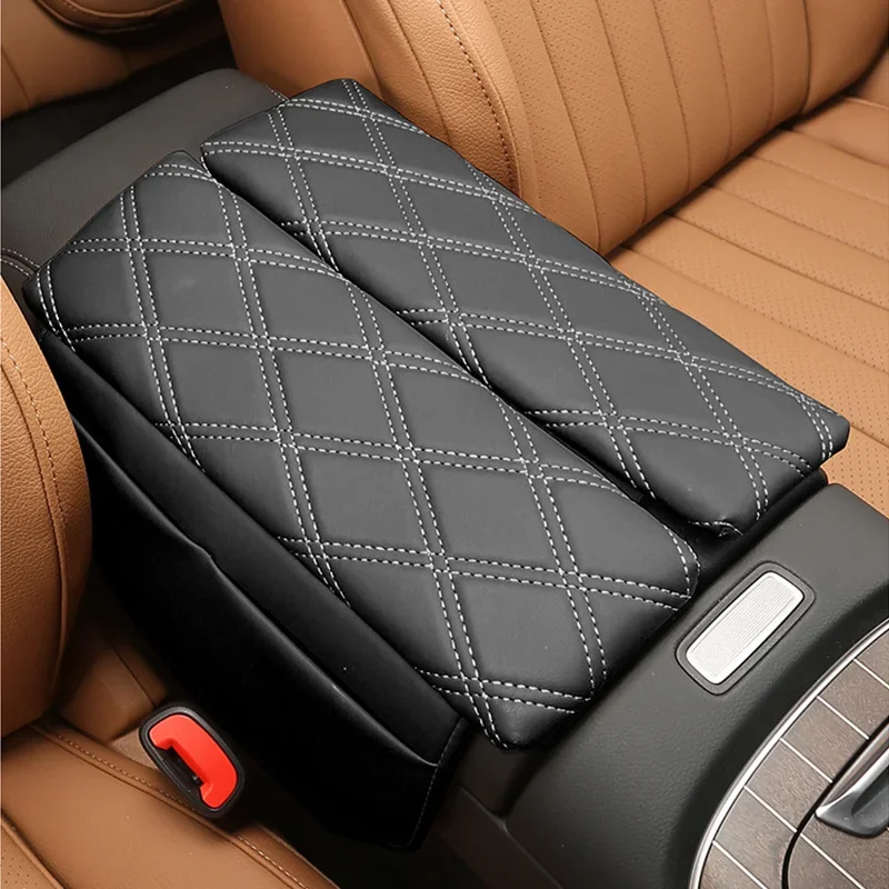 Center Console Armrest Box Cover Pad For Mercedes Benz E Class W214 E260 E300 2024 2025 Leather Anti-Scratch Car Accessories
