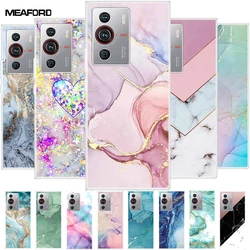 For ZTE Nubia Z40 Pro Cases Z 40 Pro Clear Marble Soft TPU Silicone Cases For ZTE nubia Z40 Pro Back Cover Z40Pro NX701J 6.67
