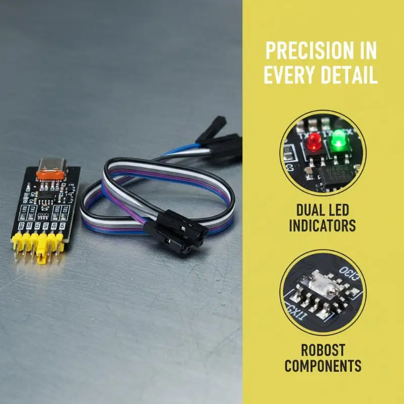 CH342K Type-C USB to TTL Serial Module Dual Channel 3Mbps 1.8/3.3/5V Multi Level for IoT Device Development