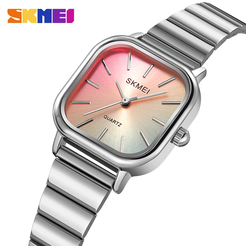 SKMEI 2190 pour dames femme fille femmes montres étanche horloge reloj mujer luxe bracelet en acier inoxydable montre-bracelet à Quartz