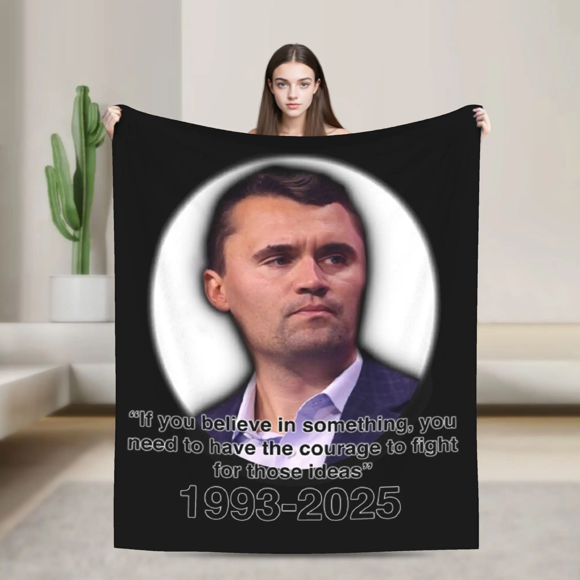 

Плюшевое одеяло «Справедливость для Чарли Кирк» Legends Never Die, пледы на заказ для дивана, постельное белье для гостиной, покрывало 150*125 см