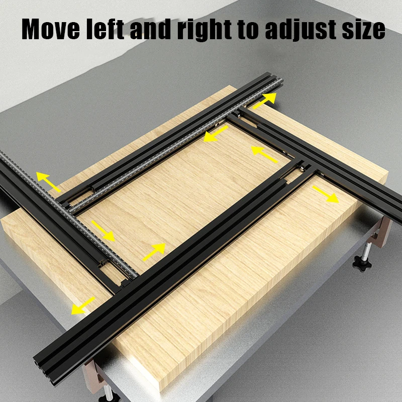 Imagem -03 - Backing Ajustável Groove para Aparar a Máquina Gravura Guia Ferroviário Auxiliar Guia Suporte Ferramentas para Carpintaria Milling Groove 800 mm