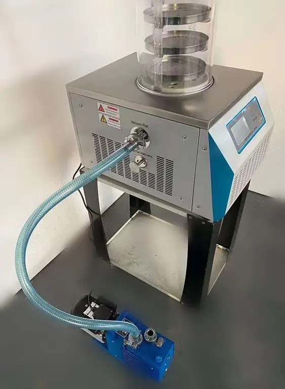 Small Lyophilizer Vegetable Fruit Mini Vacuum Freezer Dryer Medicinal Materials Experimental Freeze Drying Machine