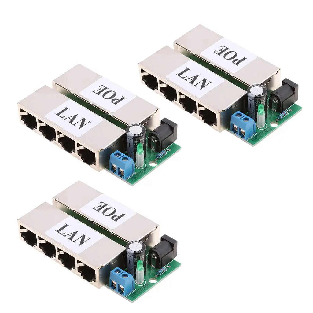 Passive Power Poe Injector Switch Plug and Play Ethernet Adapter for Security CCTV IP Camera Systems