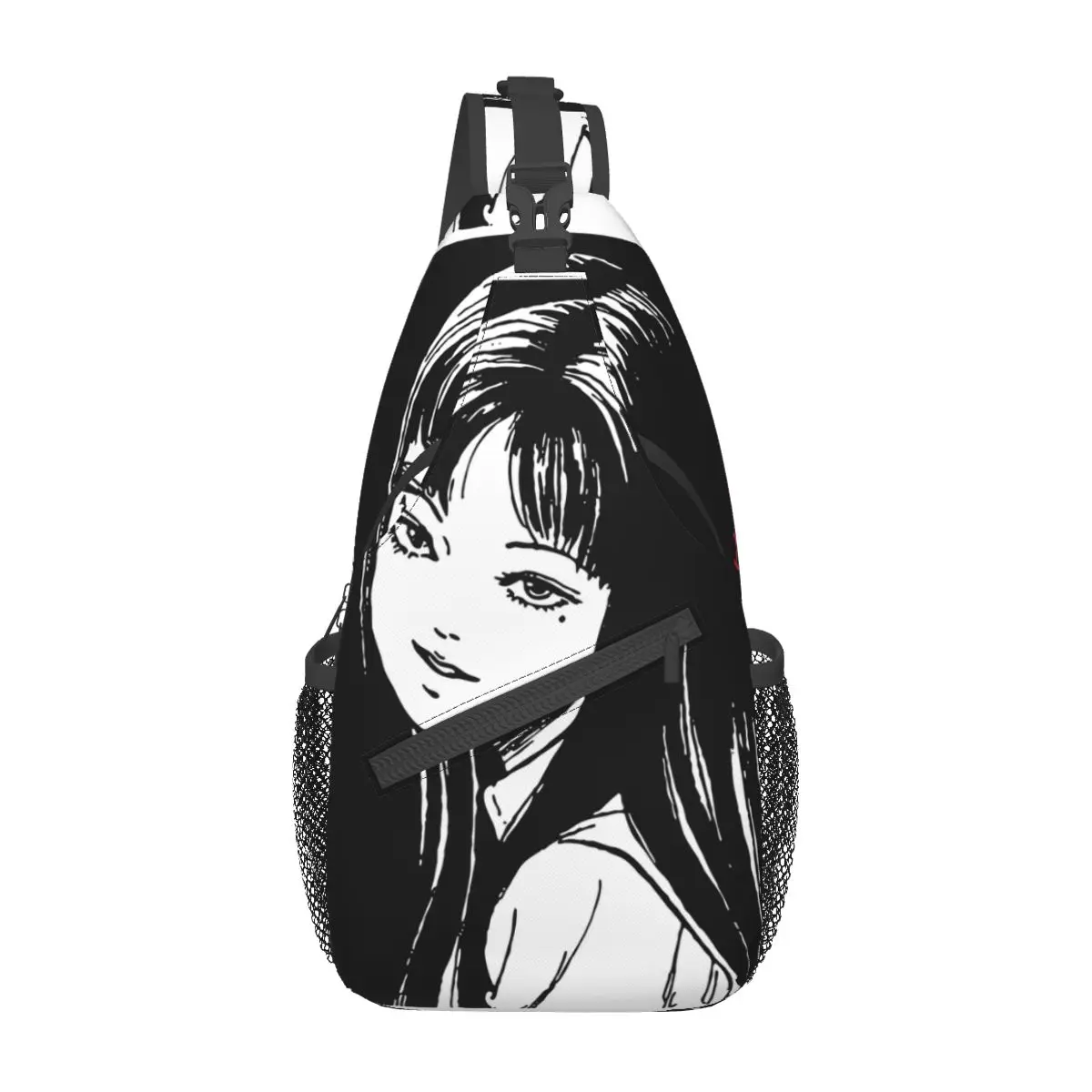 

Junji Ito Tomie Small Sling Bags Chest Crossbody Shoulder Sling Backpack Outdoor Hiking Daypacks Anime Fashion Bag