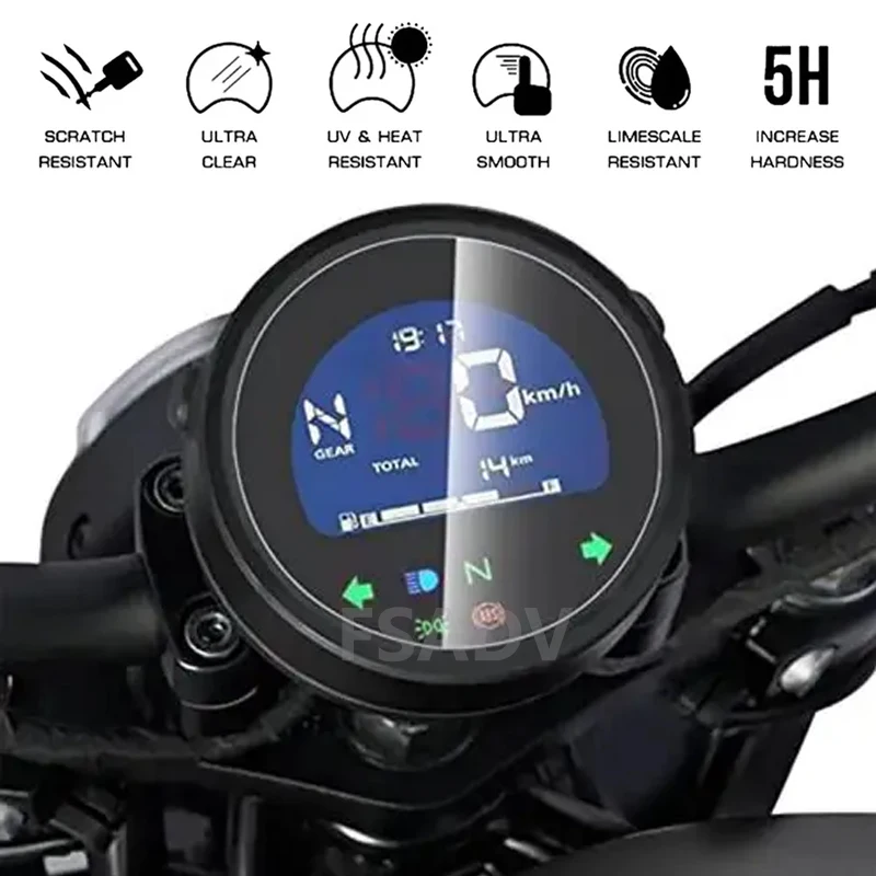 CM500 Zubehör Motorrad-Armaturenbrettschirm für Honda CMX500 Rebel 500 Rebel500 2020–2022, Kratzschutzfolie