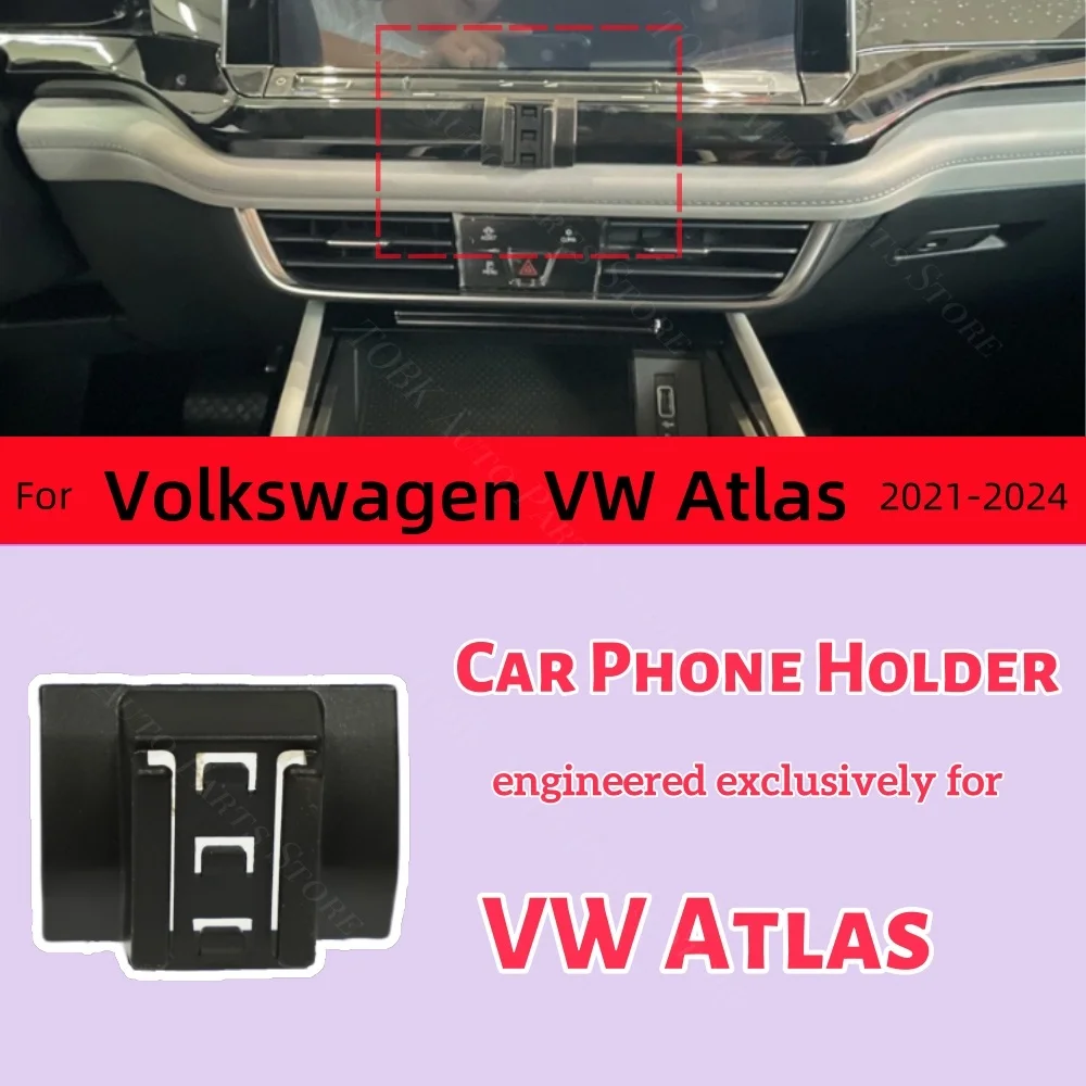 

for Volkswagen VW Atlas 2021-2024 Magnetic Phone Holder Wireless Charging Special Fixed Bracket Base MagSafe Mount Accessoires
