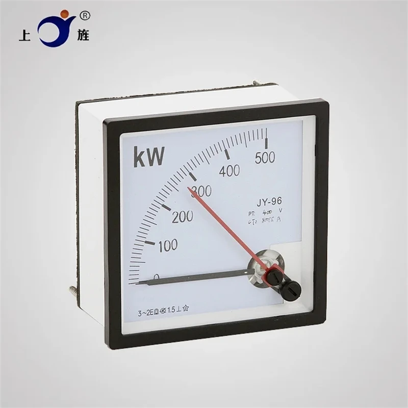 1Pcs 2 Needle KW Meter SJ-96 Pointer 3-phase Active Power 500KW 800/5A 400V Generator Instrument Head Power Meter  SQ-96 CP-96