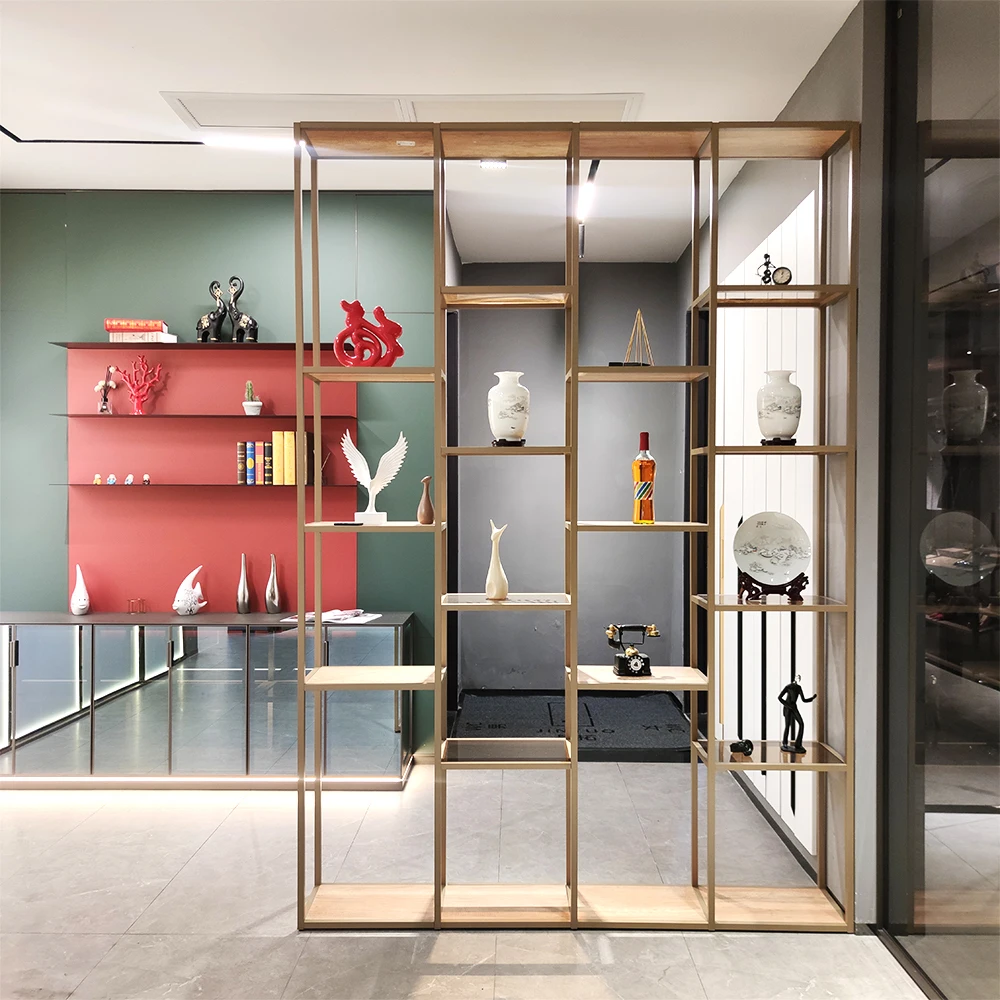 Nordic Luxury Gold Iron Art Storage Rack